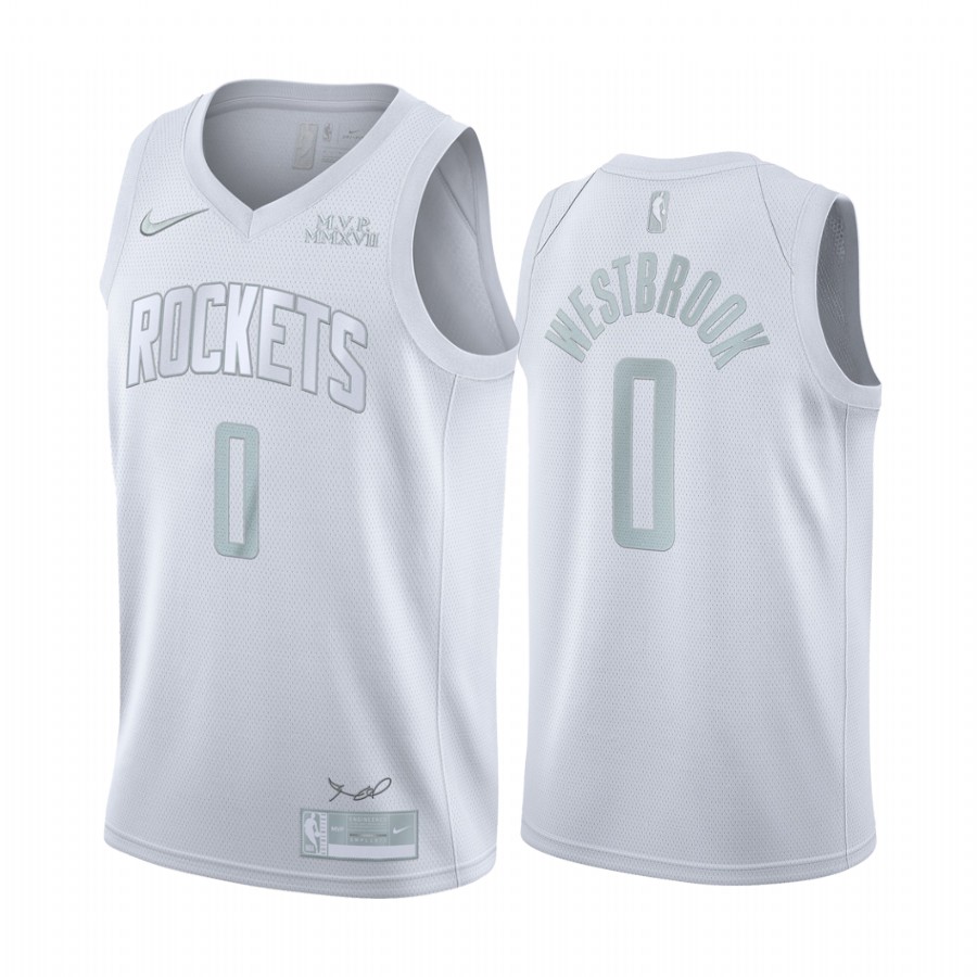 Men Men Houston Rockets #0 Westbrook White NBA Nike MVP Jerseys->houston rockets->NBA Jersey